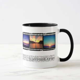 caneca da foto do instagram da tira do filme