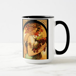Caneca da fruta de Alphonse Mucha