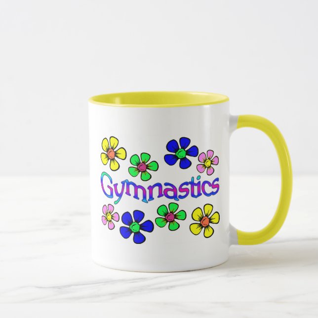 Caneca da ginástica de flower power (Direita)