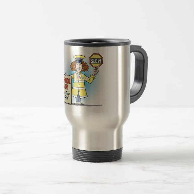 Caneca da guarda de cruzamento da escola (Frente Esquerda)