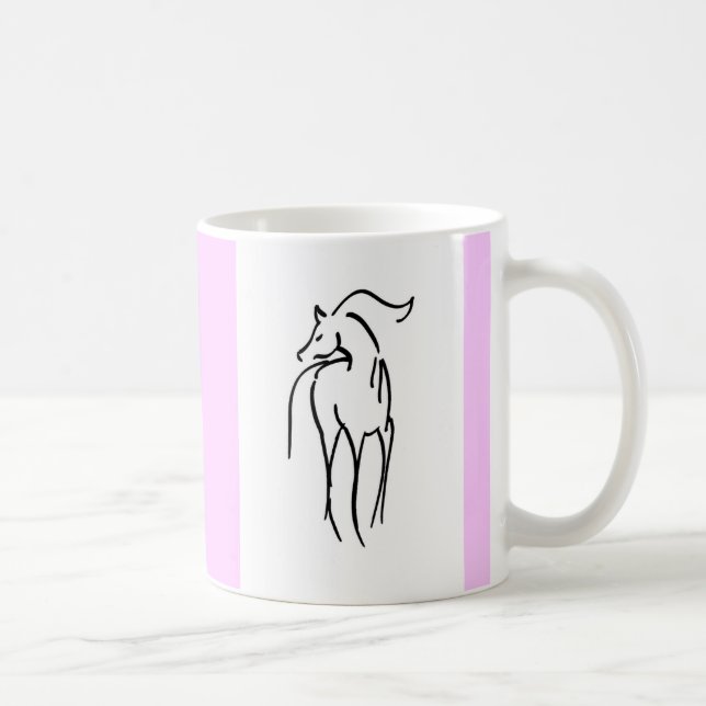 Caneca da ilustração do cavalo (Direita)