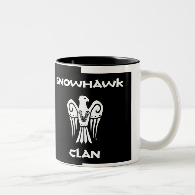 Caneca da imagem dobro do clã de Snowhawk (Direita)
