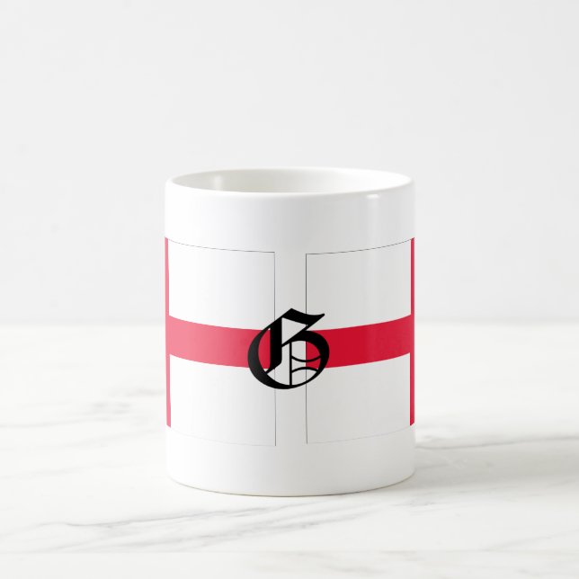 caneca da Inglês-Bandeira do G-texto (Centro)