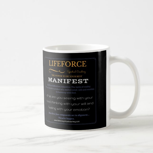 Caneca da intenção de LifeForce: Manifesto (Direita)