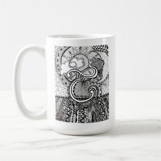 Caneca da letra E, arte pela caneca de café de