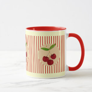 Caneca da listra da cereja