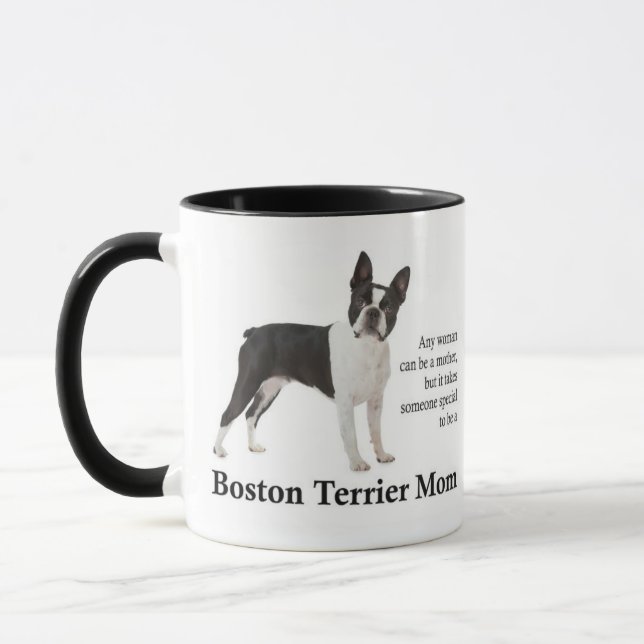 Caneca da mamã de Boston Terrier (Esquerda)