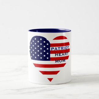 Caneca da MAMÃ do CORAÇÃO do PATRIOTA