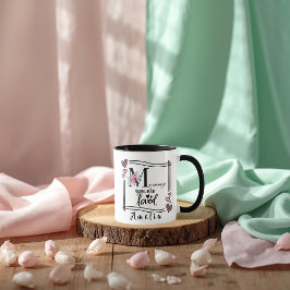 Caneca da Mamãe com Flores Personalizadas