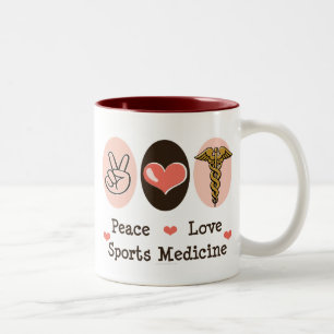 Caneca da medicina de esportes do amor da paz