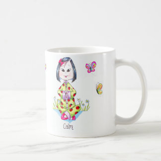 caneca da menina da porcelana