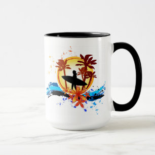 Caneca da menina do surfista