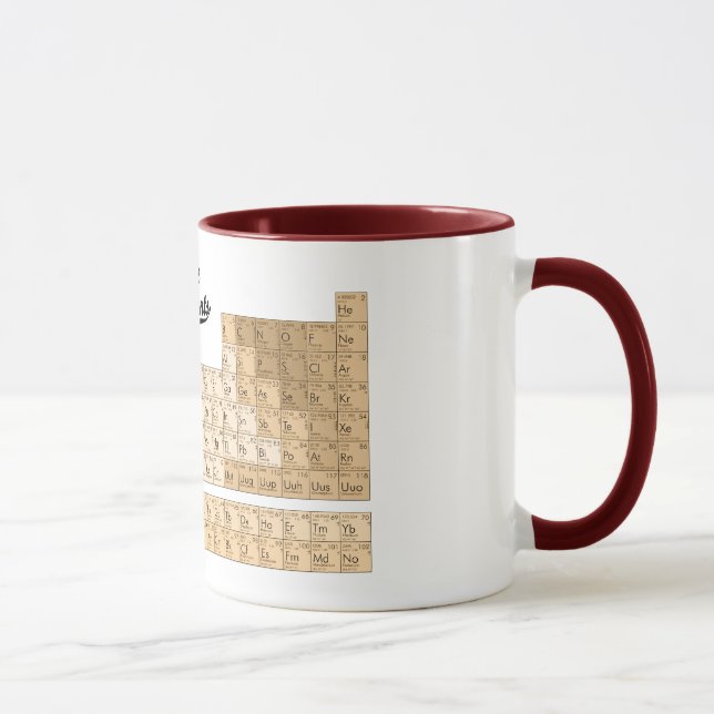 Caneca da mesa periódica do vintage (Direita)