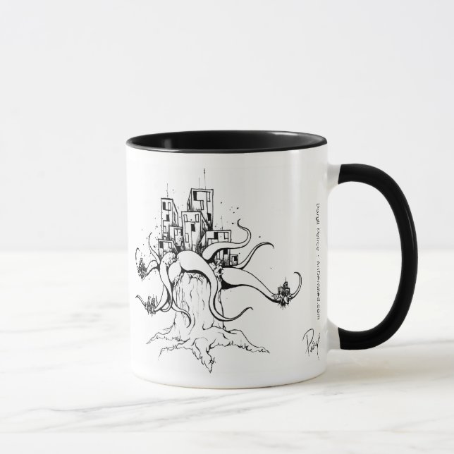 Caneca da metamorfose da perspectiva (Direita)