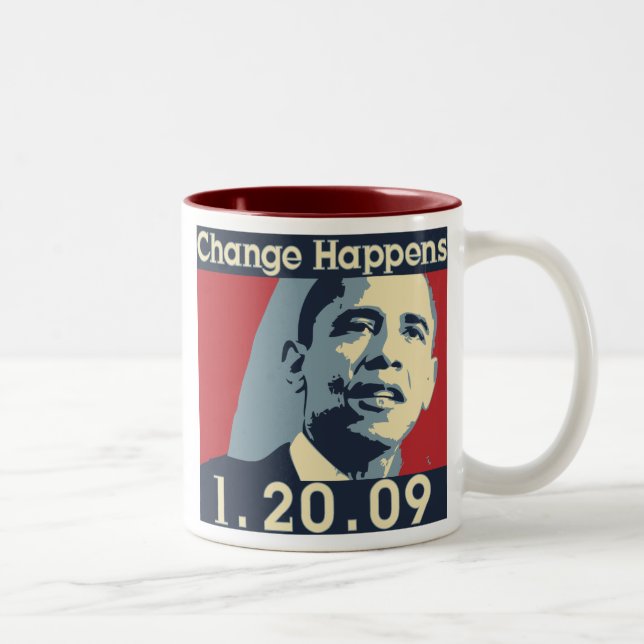 Caneca da mudança de Obama (Direita)