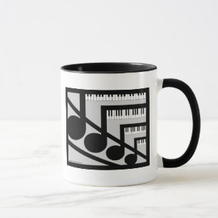 Caneca da música do piano