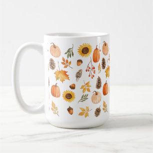 Caneca da Natureza de Outono, café de outono, abób