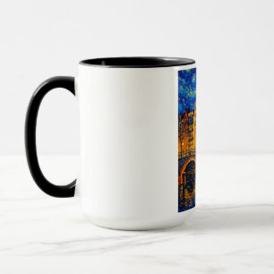 Caneca da Noite de Amsterdã – Inspirada em Van Gog