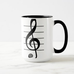 Caneca da nota musical de Clef de triplo