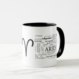 Caneca da nuvem da palavra do Aries