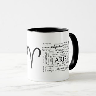 Caneca da nuvem da palavra do Aries