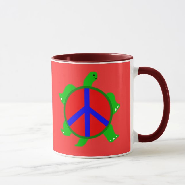 Caneca da paz da tartaruga (Direita)