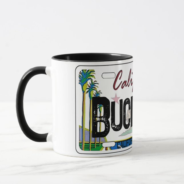 caneca da placa de licença da bandeira da Califórn (Esquerda)