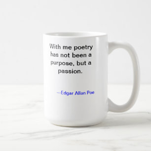 Caneca da poesia de Edgar Allan Poe