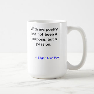 Caneca da poesia de Edgar Allan Poe