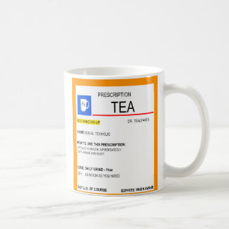 Caneca da prescrição do chá para amantes do chá