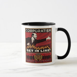 Caneca da propaganda do corporativismo