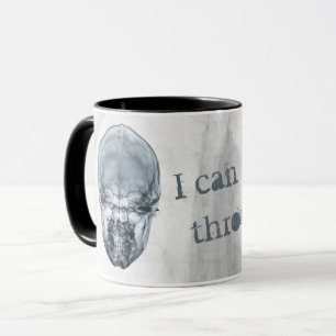Caneca da radiologia do crânio da anatomia do rai