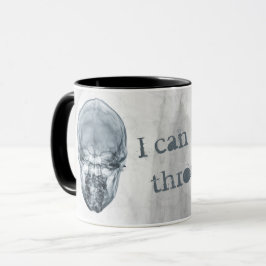 Caneca da radiologia do crânio da anatomia do raio