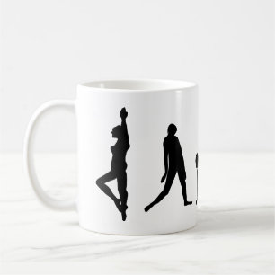 Caneca da silhueta da dança da dança