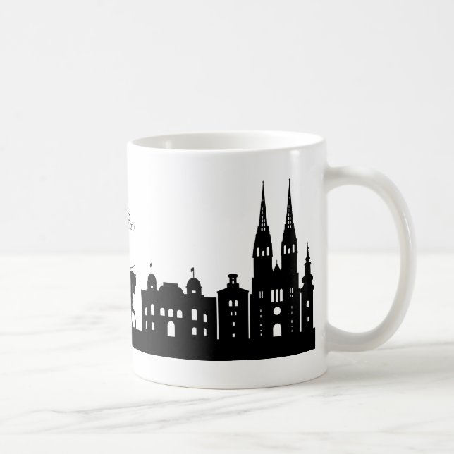 Caneca da silhueta de Zagreb (Direita)