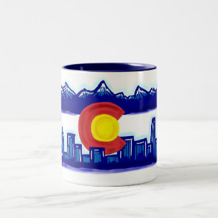 Caneca da skyline de Colorado