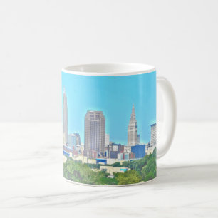 Caneca da skyline do Wraparound de Cleveland, Ohio