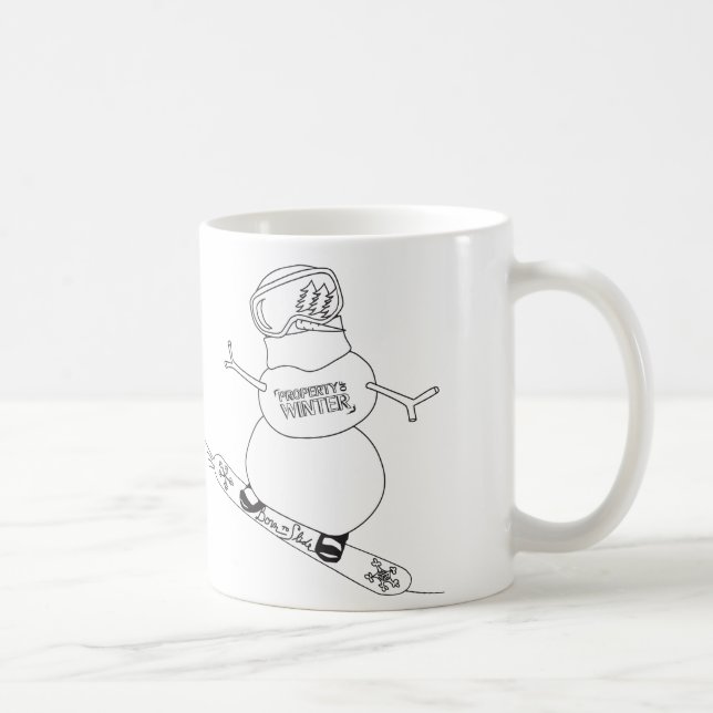 Caneca da snowboarding do boneco de neve (Direita)