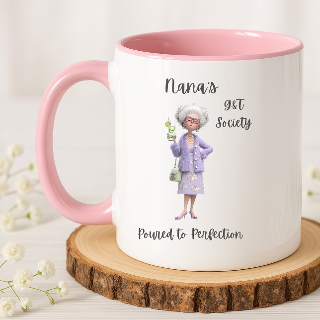Caneca da Sociedade G&T da Nana – Servido à Perfei (Criador carregado)