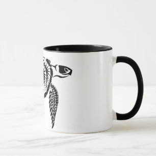 Caneca da tartaruga de mar verde