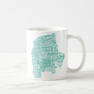 Caneca da tipografia de Addison County do Aqua