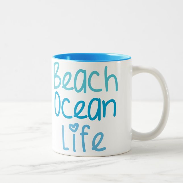 Caneca da vida do oceano da praia (Direita)