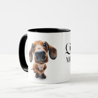 Caneca Dachshund close Mug com o seu nome