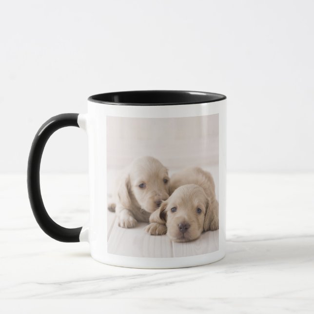 Caneca Dachshund de duas miniaturas (Esquerda)