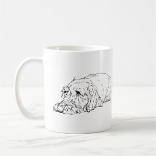 Caneca Dachshund de Pelo Duro - Cerâmica para Café