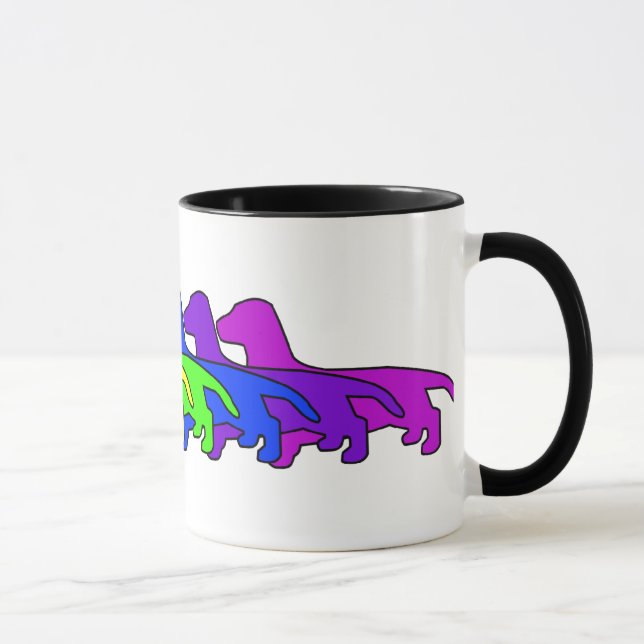 Caneca Dachshund do arco-íris (Direita)