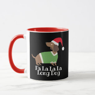Caneca Dachshund engraçado de Natal 