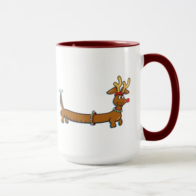 Caneca Dachshund Reindeer (Direita)