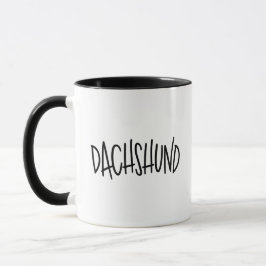 Caneca Dachshund Sleek, Striking, Chic & Edgy Minimalist