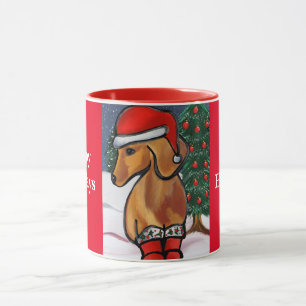 Caneca Dachshund Vermelho